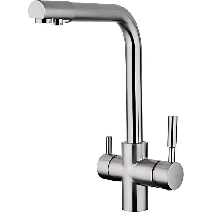 Смеситель для кухни FRAP H52 F4352-5 со встроенным фильтром (краном) под питьевую воду 35мм сатин